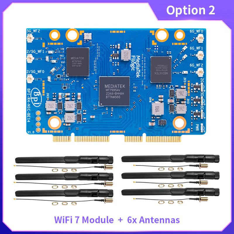 Bananapi Bpi R4 Wifi 7 - BPI-R4-NIC-BE14 WiFi 7 โมดูล MediaTek MT7995AV