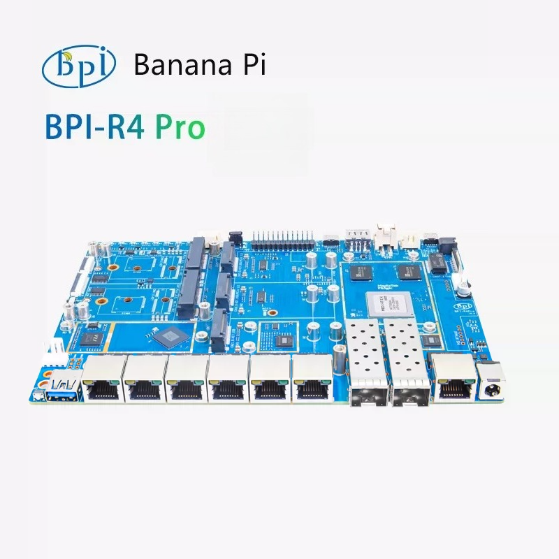 Bananapi Bpi R4 Wifi 7 - บอร์ดพัฒนาเราเตอร์โอเพ่นซอร์ส Banana Pi BPI-R4 Pro-4E พร้อมชิป