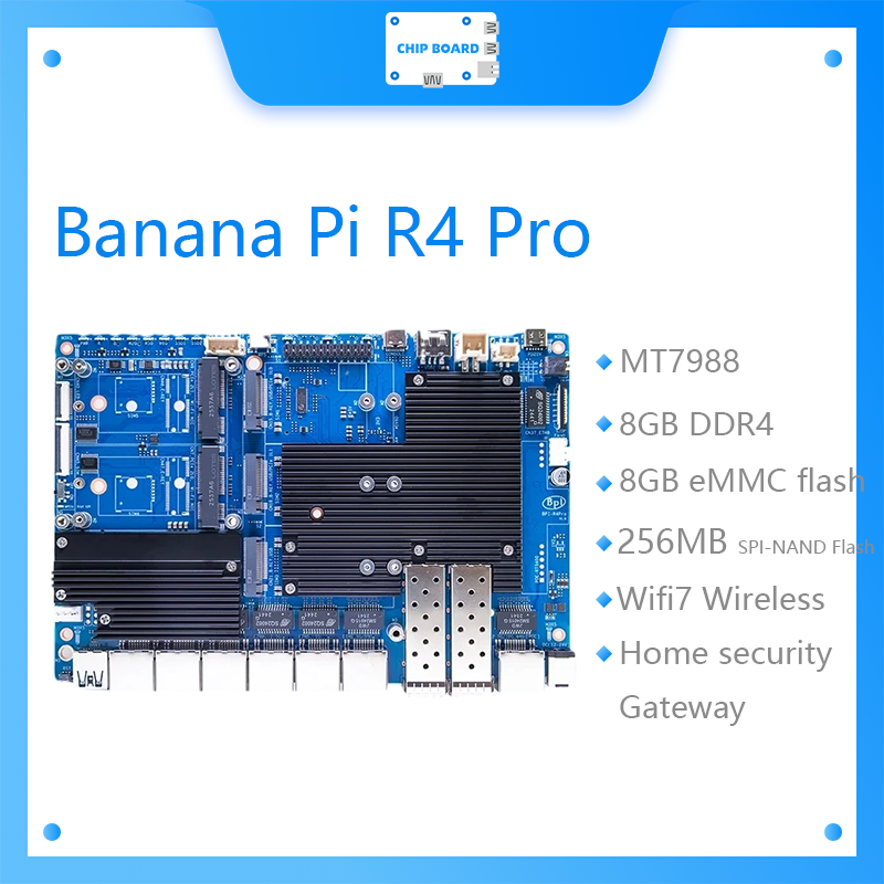 Bananapi Bpi R4 Wifi 7 - บอร์ด Banana Pi BPI-R4 Pro มีช่อง