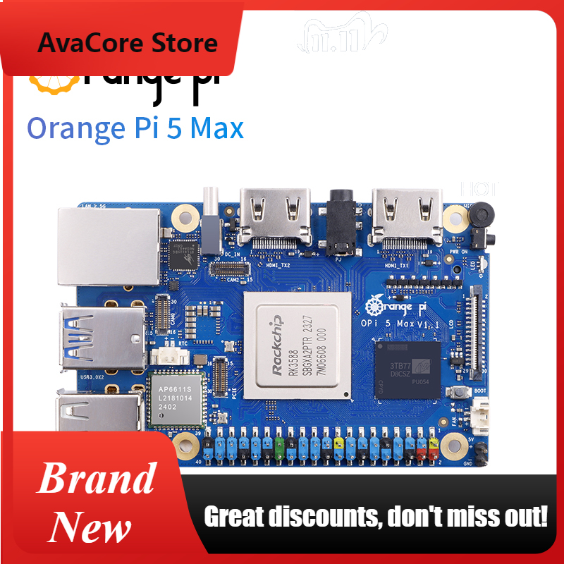 Orange Pi 5 Max Rk3588 - AvaCoreOrangePi 5 Max 16GB พร้อมชุดพัฒนาพร้อมแหล่งจ่ายไฟ 5V5A