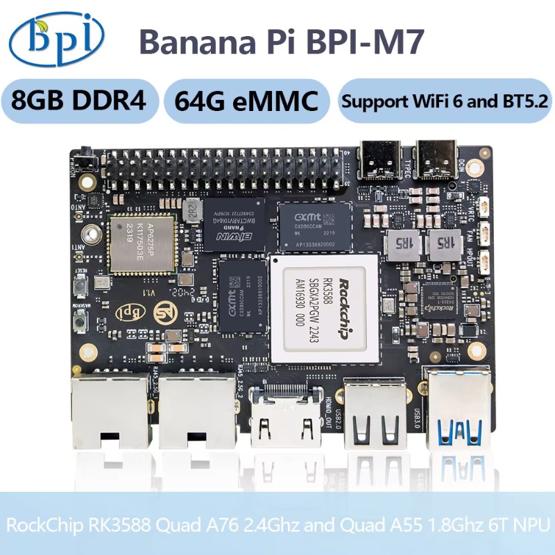 【ขายดี】บอร์ดพัฒนา Banana Pi BP - Banana Pi Bpi M7 Rk3588 บทวิจารณ์และราคา