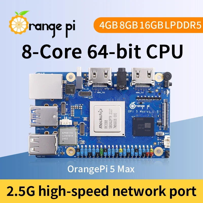 Orange Pi 5 Max 8GB / 16GB RAM - Orange Pi 5 Max Rk3588 บทวิจารณ์และราคา