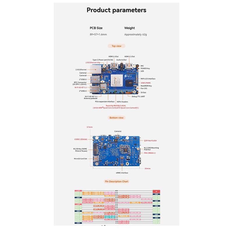บอร์ดพัฒนา Orange Pi 5 Max 16G - Orange Pi 5 Max Rk3588 บทวิจารณ์และราคา